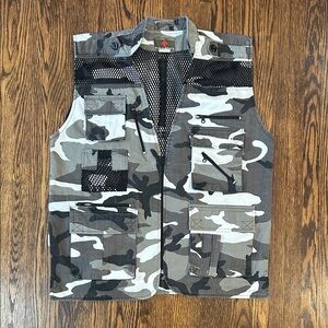Vintage 90s Canvas Camo Vest